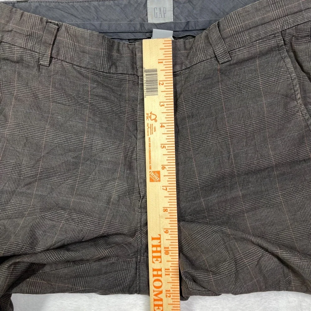 Gap Dress Pants Mens 33 Gray Dudley Glen Plaid Mid Rise Straight‎ Formal Office